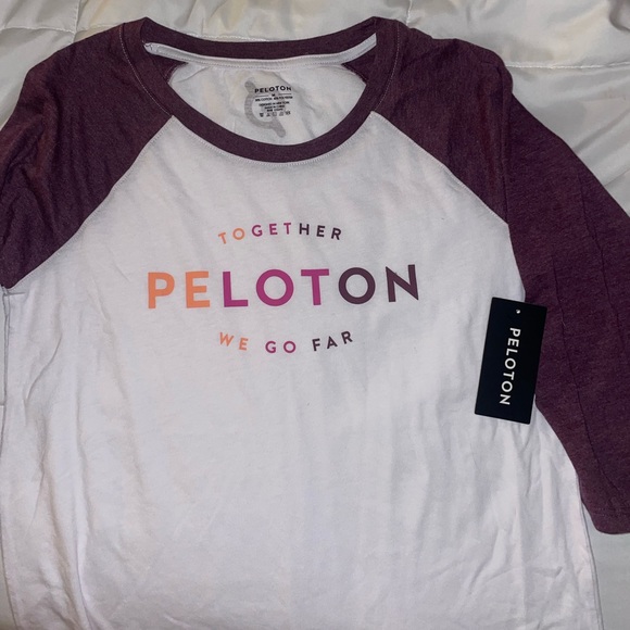 NWT Peloton Together We Go Far Longsleeve Baseball Tee Medium - Picture 2 of 3